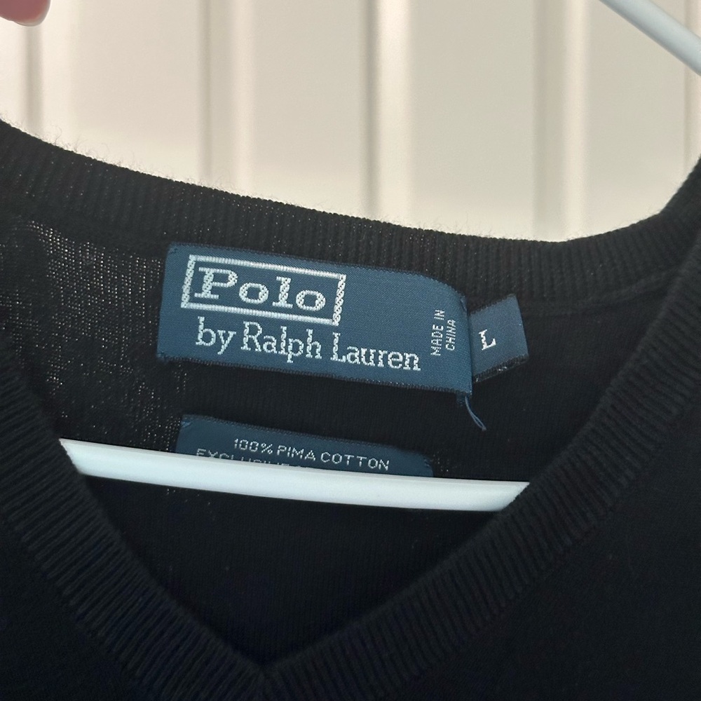Ralph Lauren Black V-Neck Sweater - Picture 2 of 2
